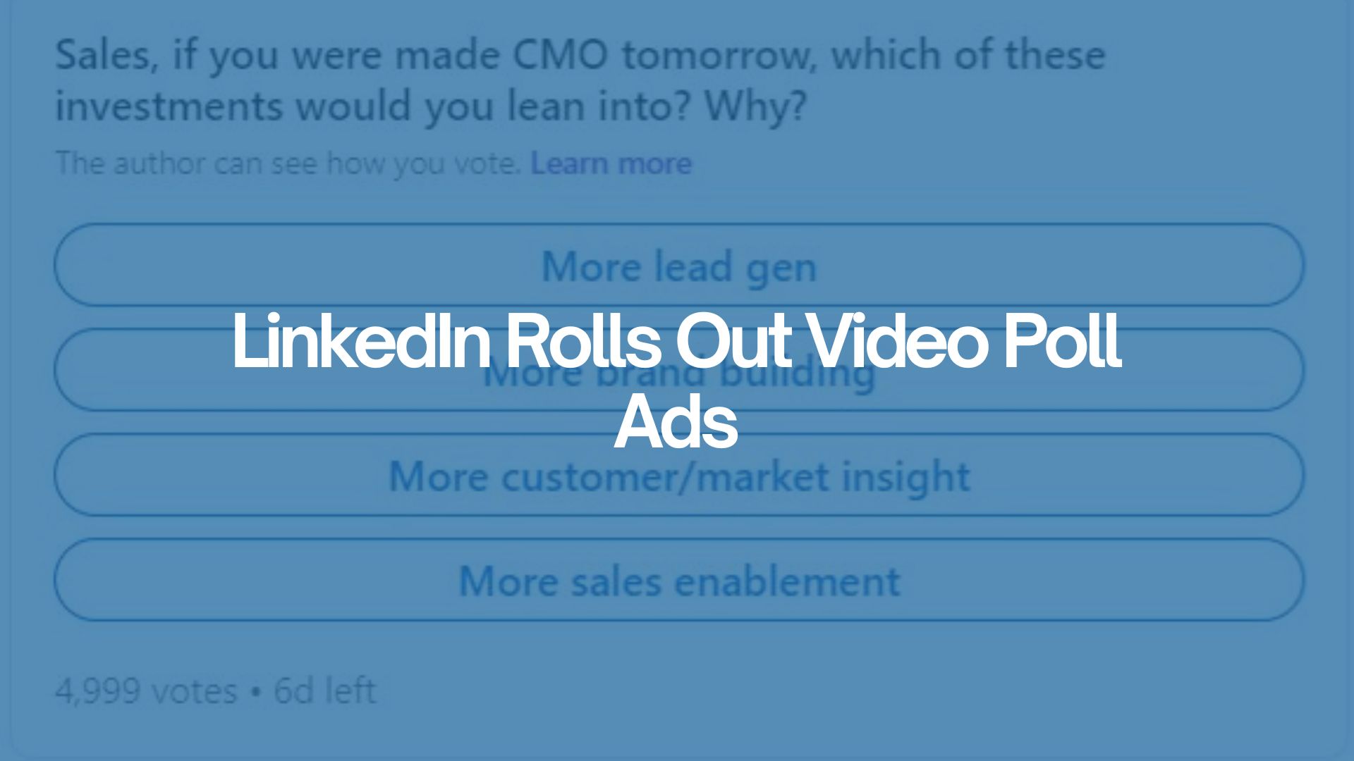 Marketing Trends Linkedin Video Poll